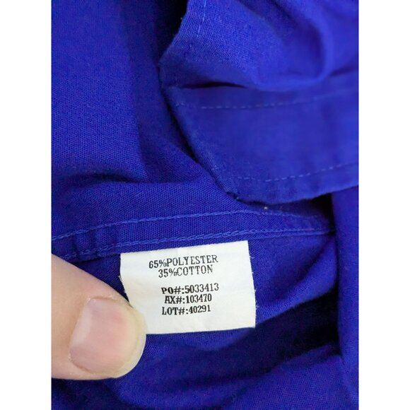 Affinity Apparel Blue Short-Sleeve Shirt Sz 22 Mens Polyester Cotton Greyhound - Picture 3 of 15